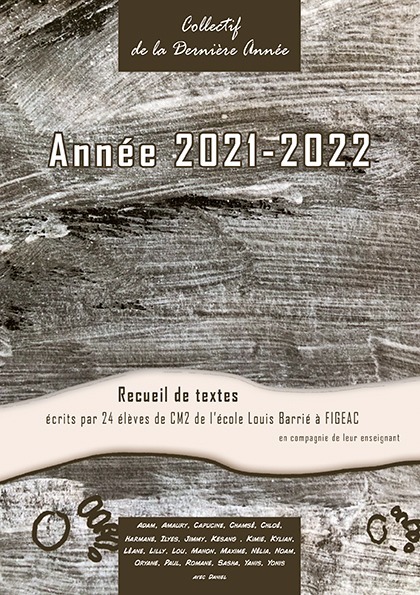 Couverture du 2e recueil de textes par le Collectif de la Dernière Année
