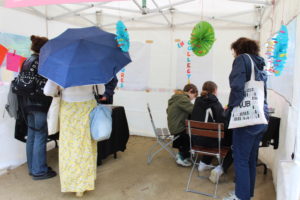 Un instantané du stand de ScriptaLinea à la Fête de l'Iris 2023