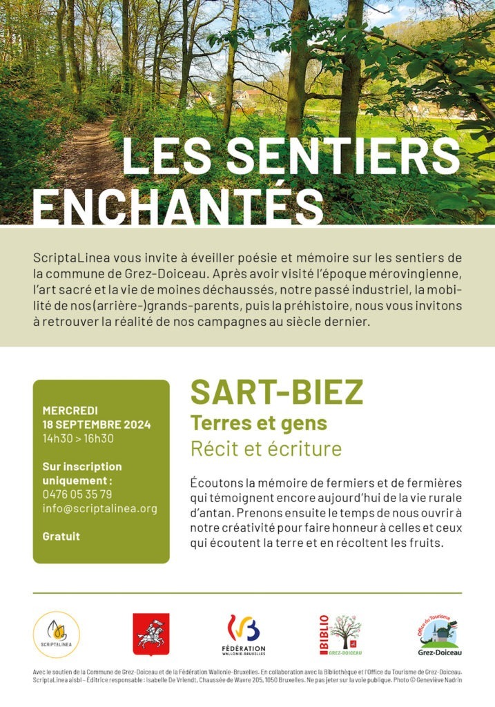 Flyer pour les Sentiers enchantés du 18 septembre 2024